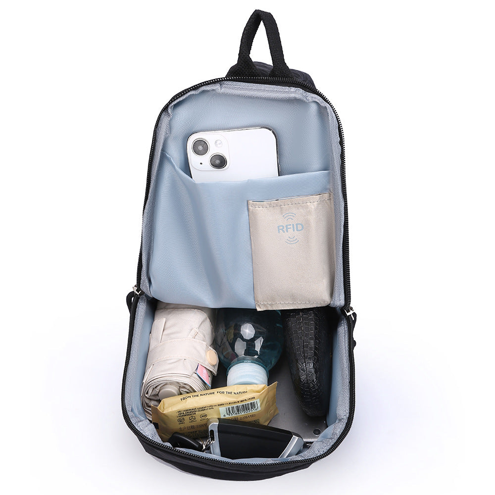 Compact Sling Backpack with Ergonomic Carrying System and Water-Resistant Material LoungeYard — product view 4