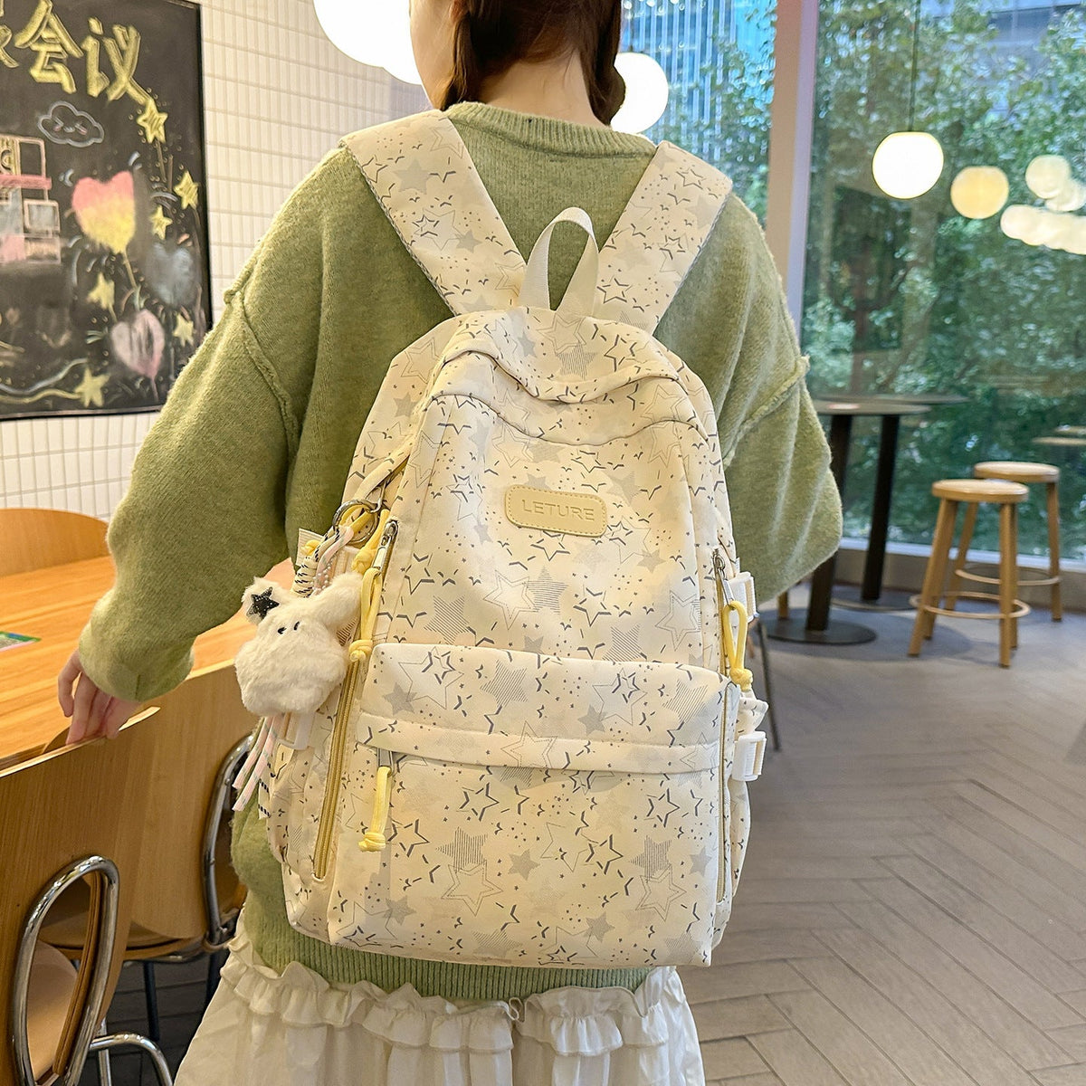 Star-Patterned Lightweight Backpack LoungeYard — product view 1