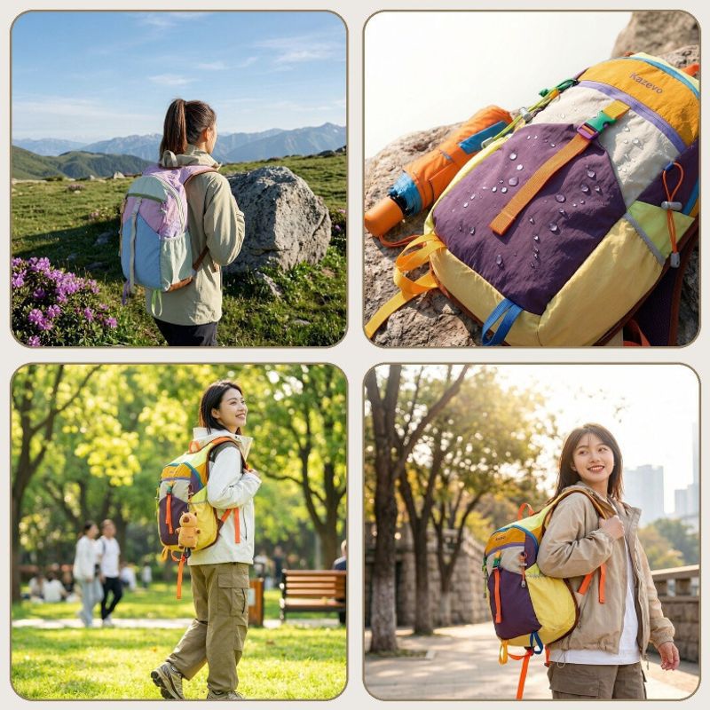Colorful Multi-Pocket Backpack LoungeYard — product view 1