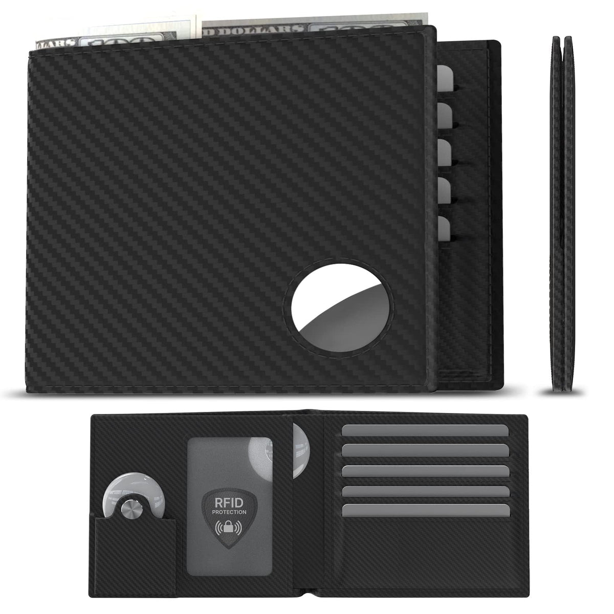 RFID Shielded Leather Wallet LoungeYard — product view 5