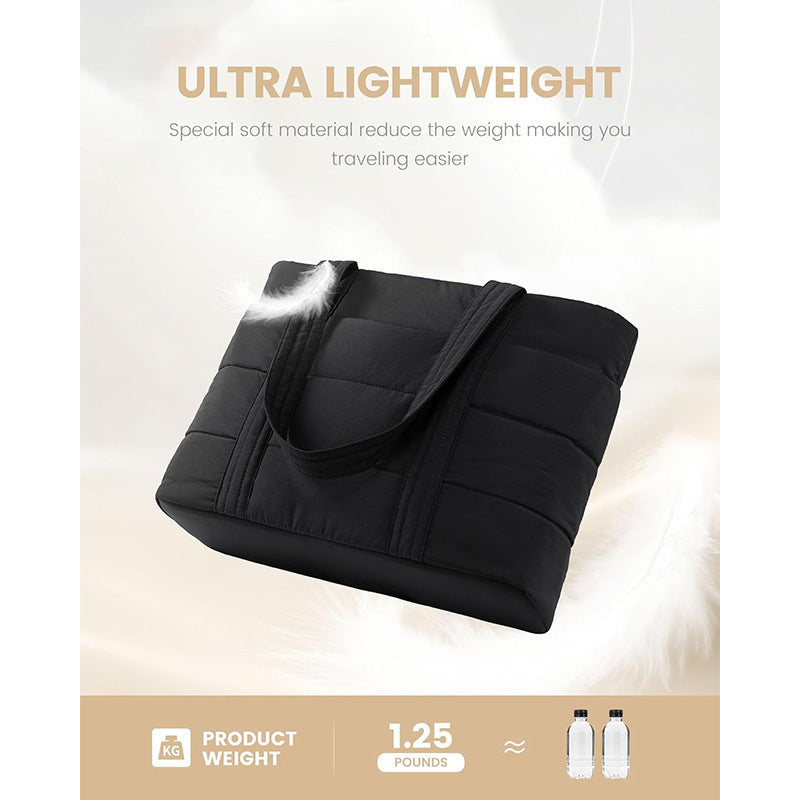 Padded tote bag with practical exterior pockets LoungeYard — product view 5