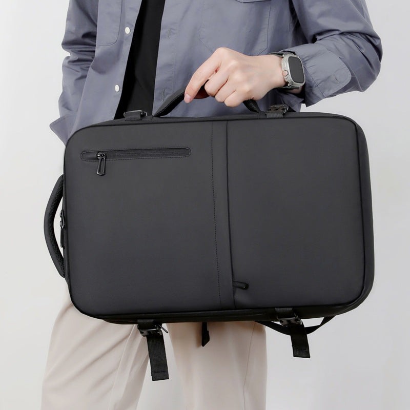 Stylish backpack with laptop compartment and ergonomic shoulder straps LoungeYard — product view 4
