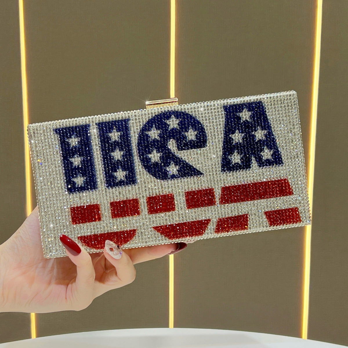 Sparkling Rhinestone Clutch — product view 1