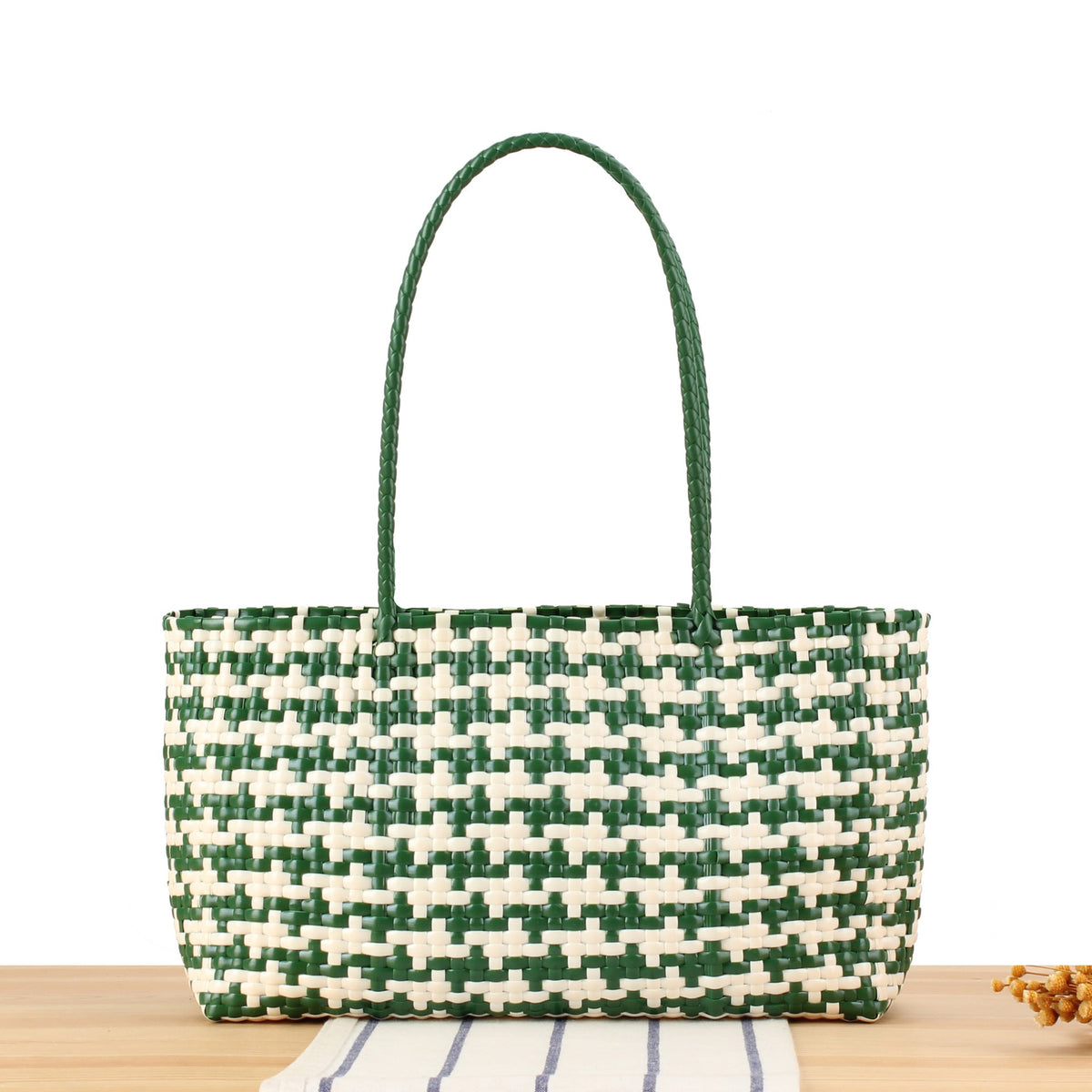Braided Tote Bag with Stylish Patterns LoungeYard — product view 5