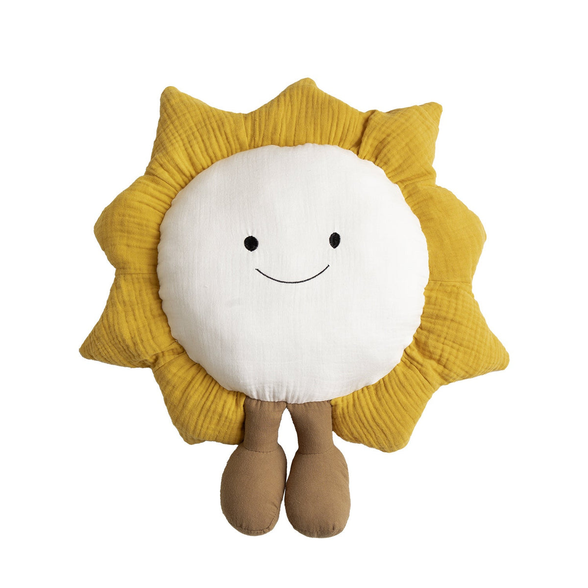 Kuschelstern decorative pillow for children with embroidered face and plush feet — product view 7