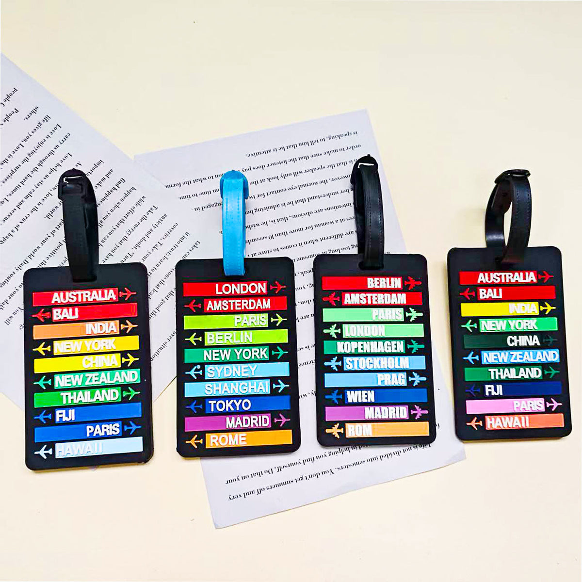 Unisex Travel-Themed Luggage Tag LoungeYard — product view 4