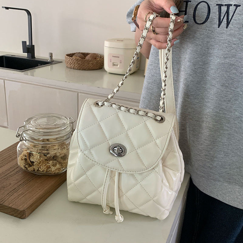 Stylish Quilted Mini Backpack LoungeYard — product view 4