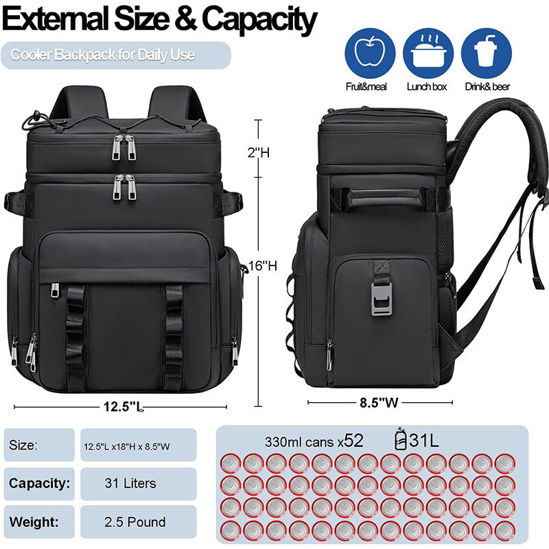Multi-Functional Insulated Cooler Backpack LoungeYard — product view 2