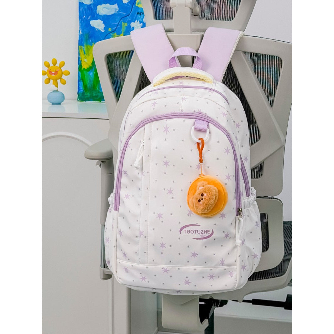 Star-Patterned School Backpack LoungeYard — product view 4