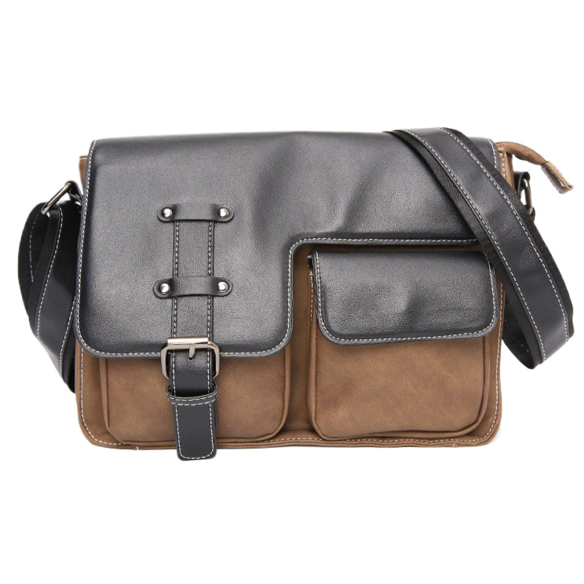 Robust shoulder bag with multiple external pockets LoungeYard — product view 6