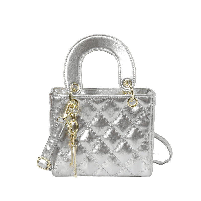 Luxurious Metallic Quilted Handbag — product view 1