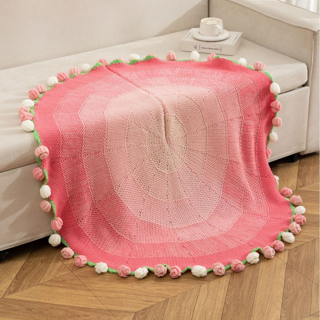 Decorative Knitted Throw Blanket — product view 2
