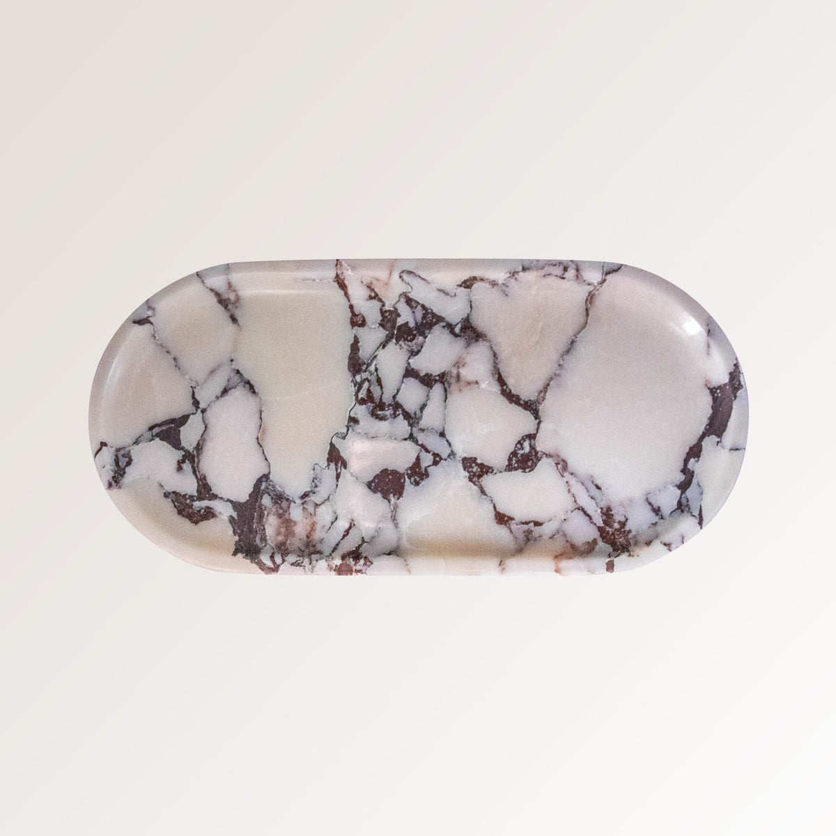 Decorative Marble-Effect Oval Vanity Tray LoungeYard — product view 3