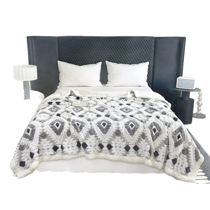 Decorative Fleece Throw Blanket — product view 4