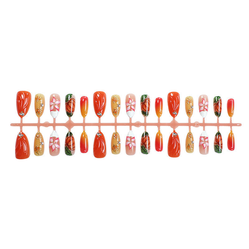 Fall-Themed Artistic Press-On Nails — product view 4
