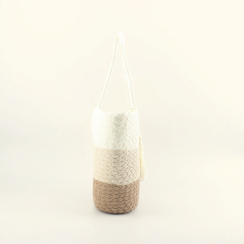 Fashionable crochet shoulder bag with tassel LoungeYard — product view 3