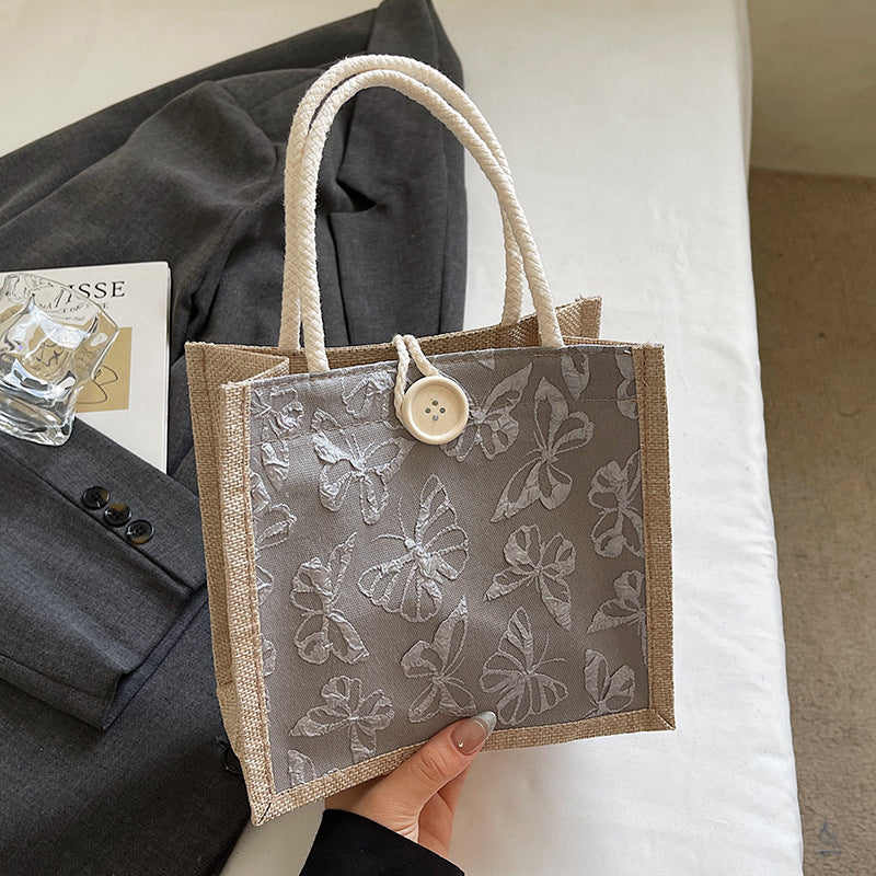 Butterfly Embroidered Fabric Tote — product view 3