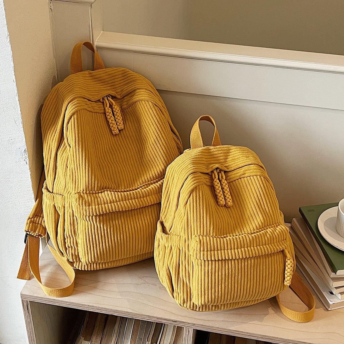 Corduroy Multi-Pocket Backpack LoungeYard — product view 1