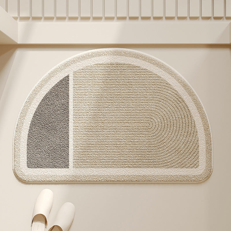 Cloud-Shaped Absorbent Microfiber Bath Mat with Anti-Slip Backing and Textured Concentric Pattern — product view 7