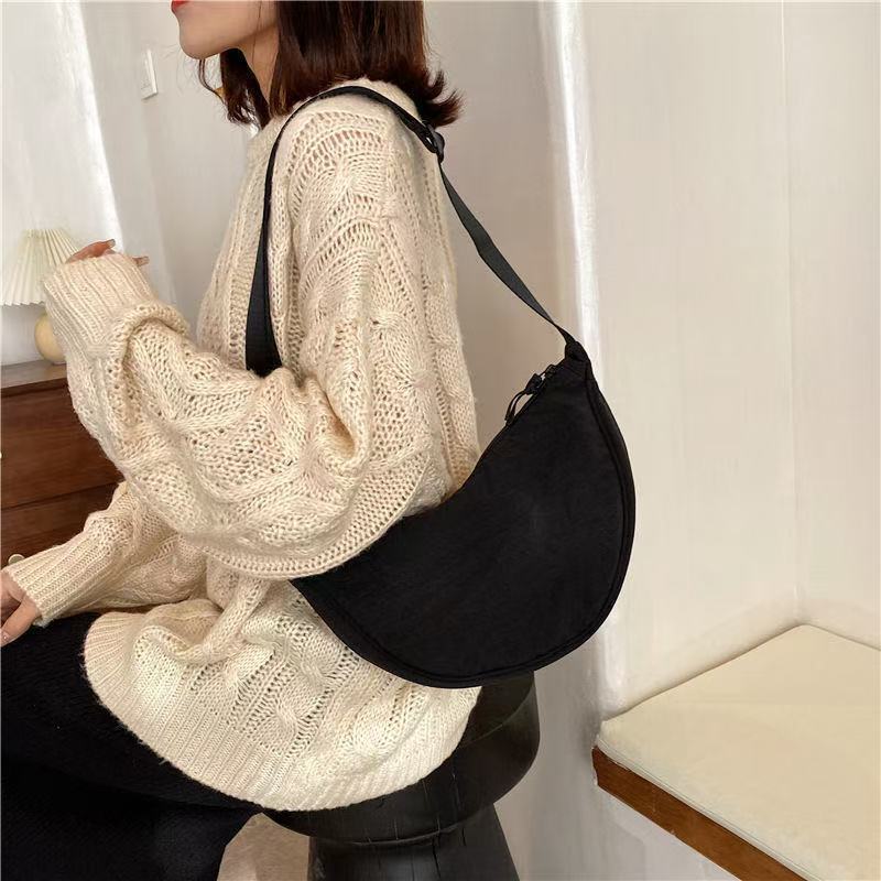 Shoulder bag with practical compartment system and adjustable shoulder strap LoungeYard — product view 2
