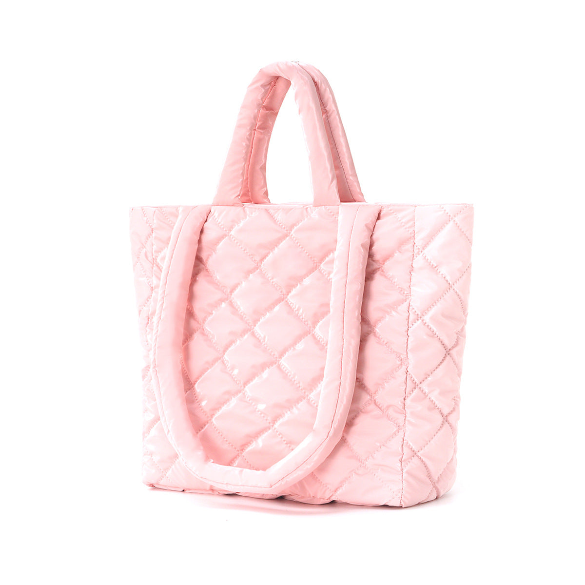 Padded Tote Bag in Modern Check Design LoungeYard — product view 6