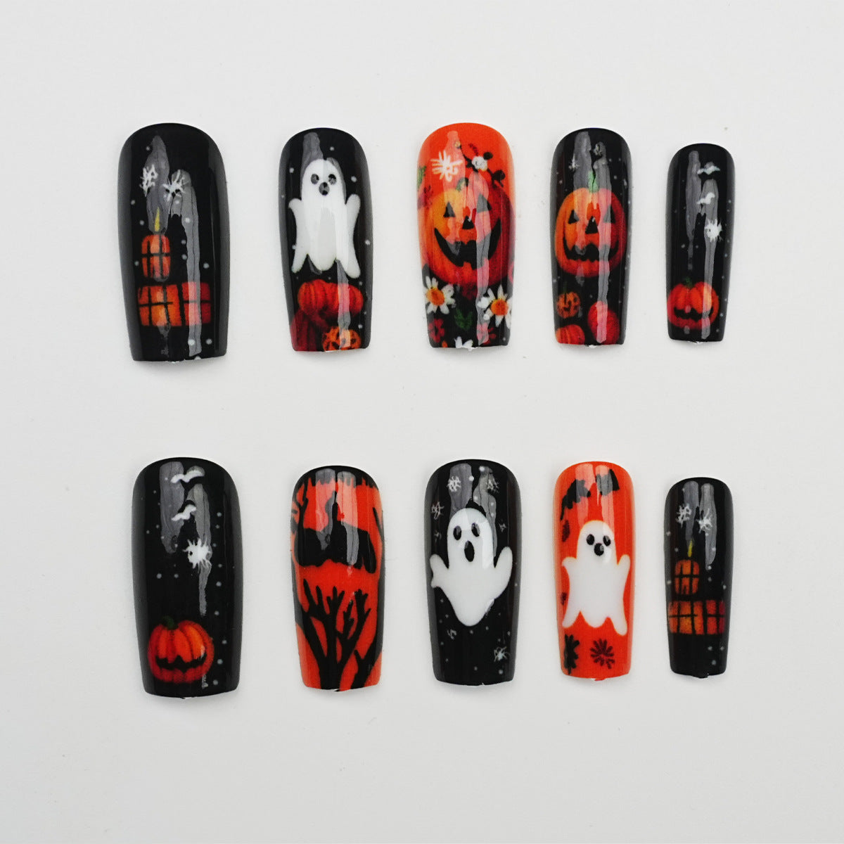 Halloween-Themed Artistic Press-On Nail Set — product view 2