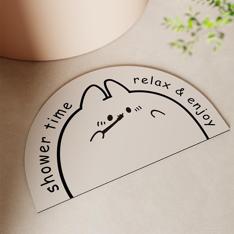 Shower Time Themed Bath Mat LoungeYard — product view 1