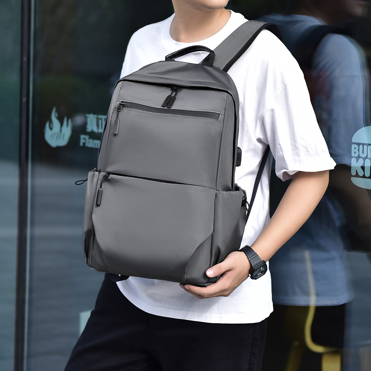 Stylish Multi-Compartment Urban Backpack LoungeYard — product view 2