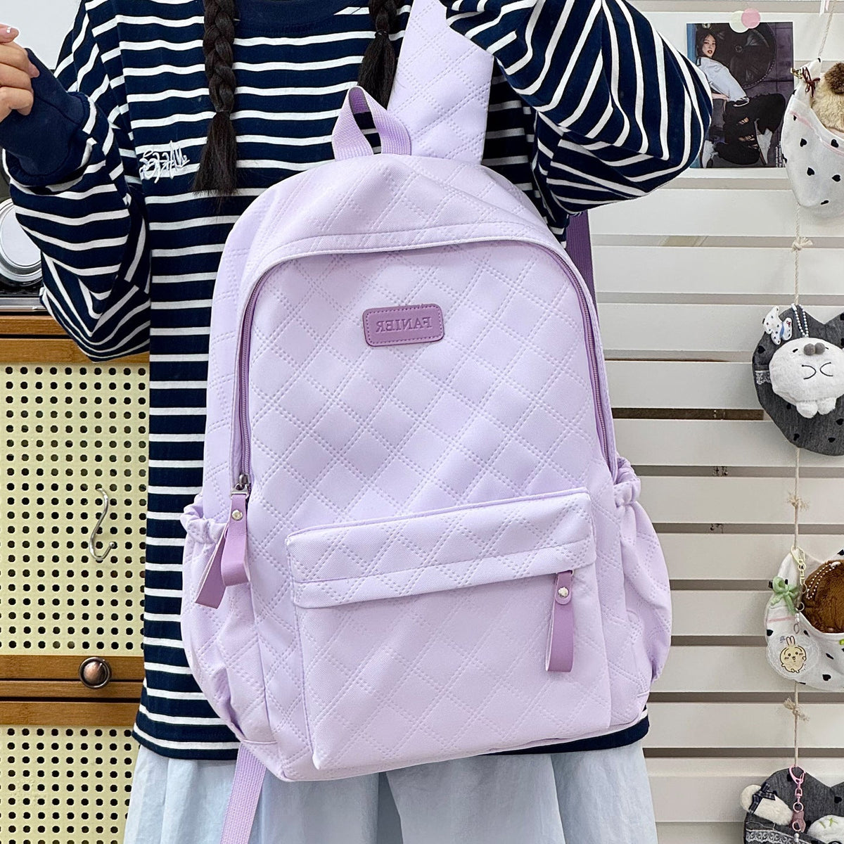 Quilted Textured Backpack LoungeYard — product view 1