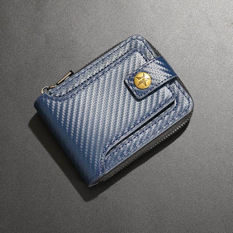 Compact Carbon Fiber Zip Wallet LoungeYard — product view 1