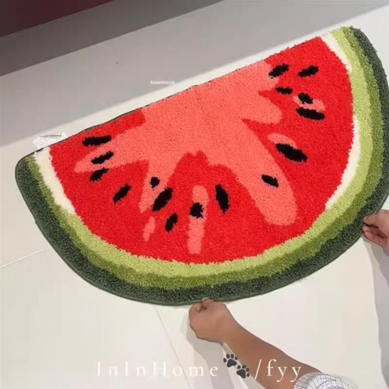 Watermelon Shaped Cozy Bath Mat Bowlift — product view 2
