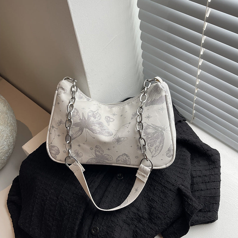 Butterfly Print Designer Hobo Bag — product view 7
