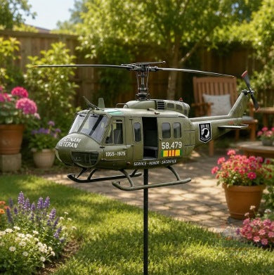 Helicopter Lawn Ornament Bowlift — product view 6