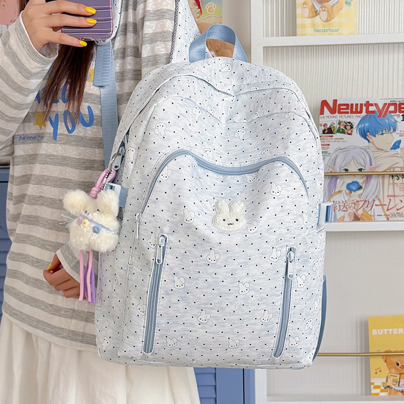 Cute Bunny-Themed School Backpack LoungeYard — product view 3