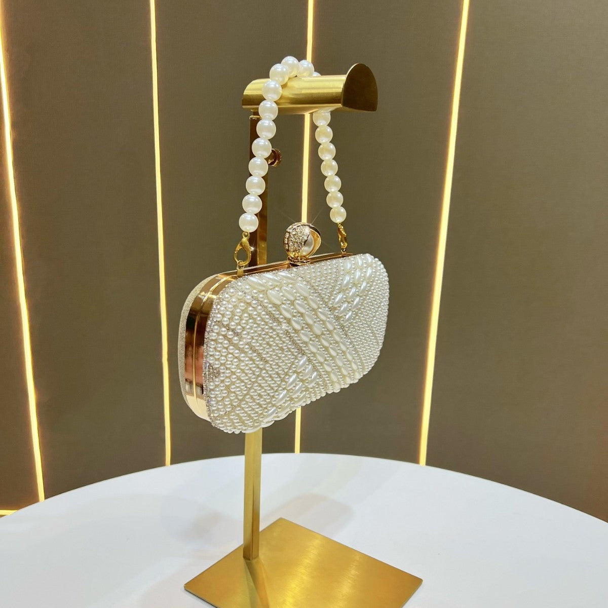 Pearl-Embellished Evening Handbag — product view 2