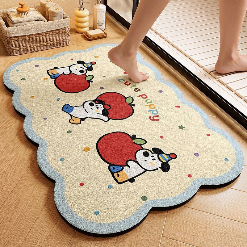 Playful Cloud-Shaped Puppy Bath Mat LoungeYard — product view 4