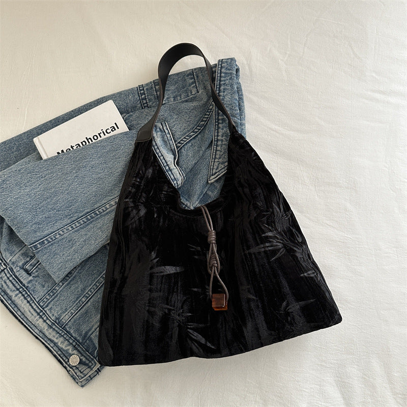 Versatile Velvet Shoulder Bag LoungeYard — product view 6