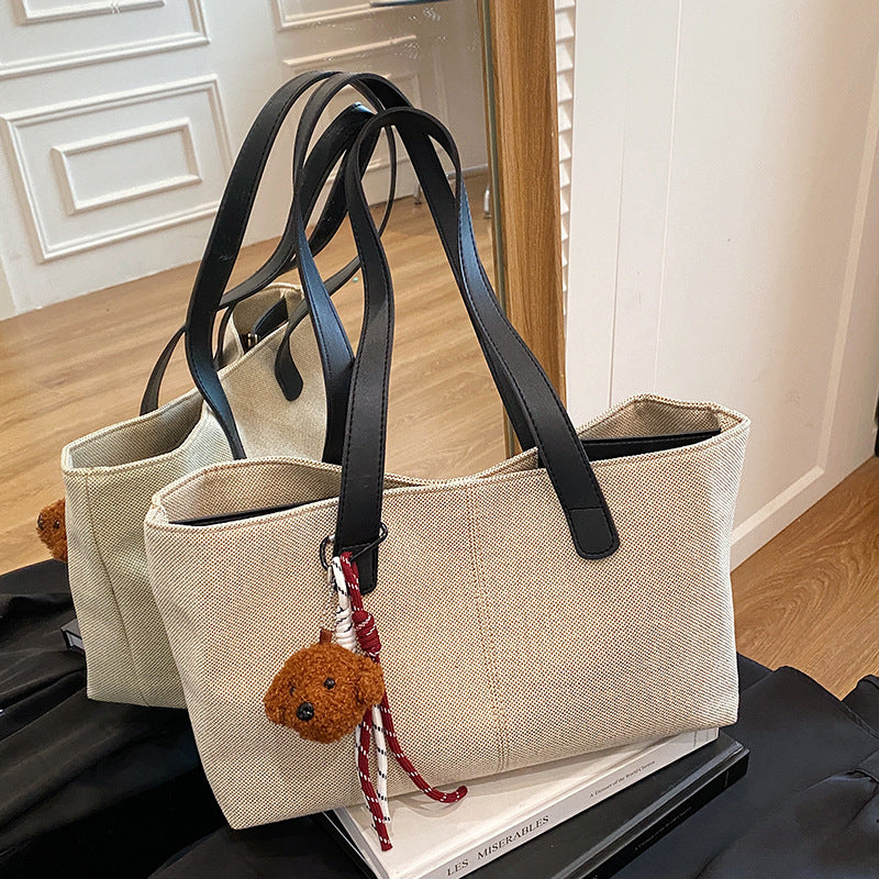 Elegant Structured Canvas Handbag — product view 6