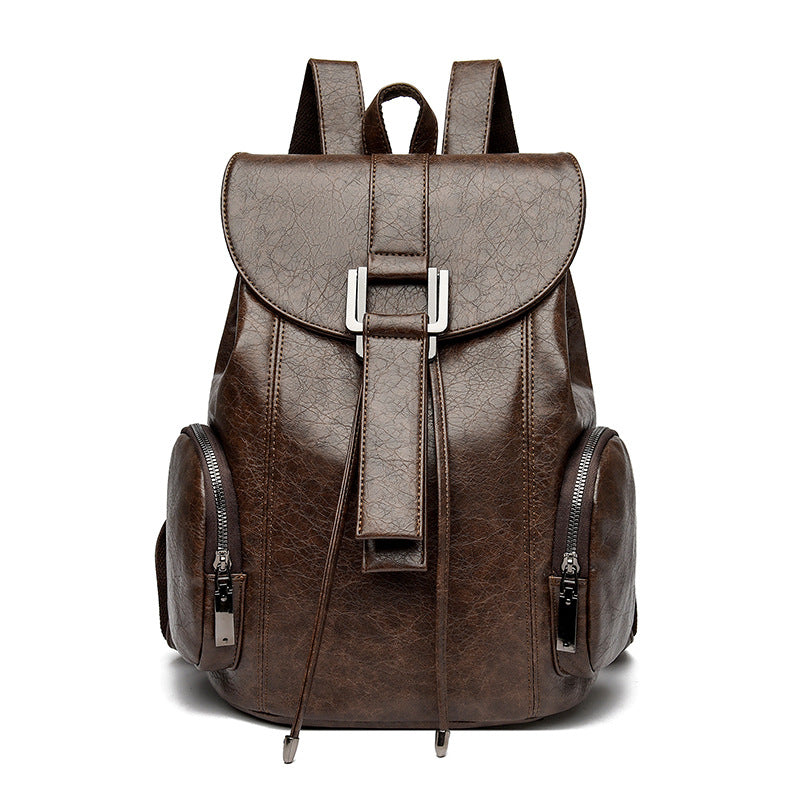 Retro Chic Vegan Leather Backpack LoungeYard — product view 6