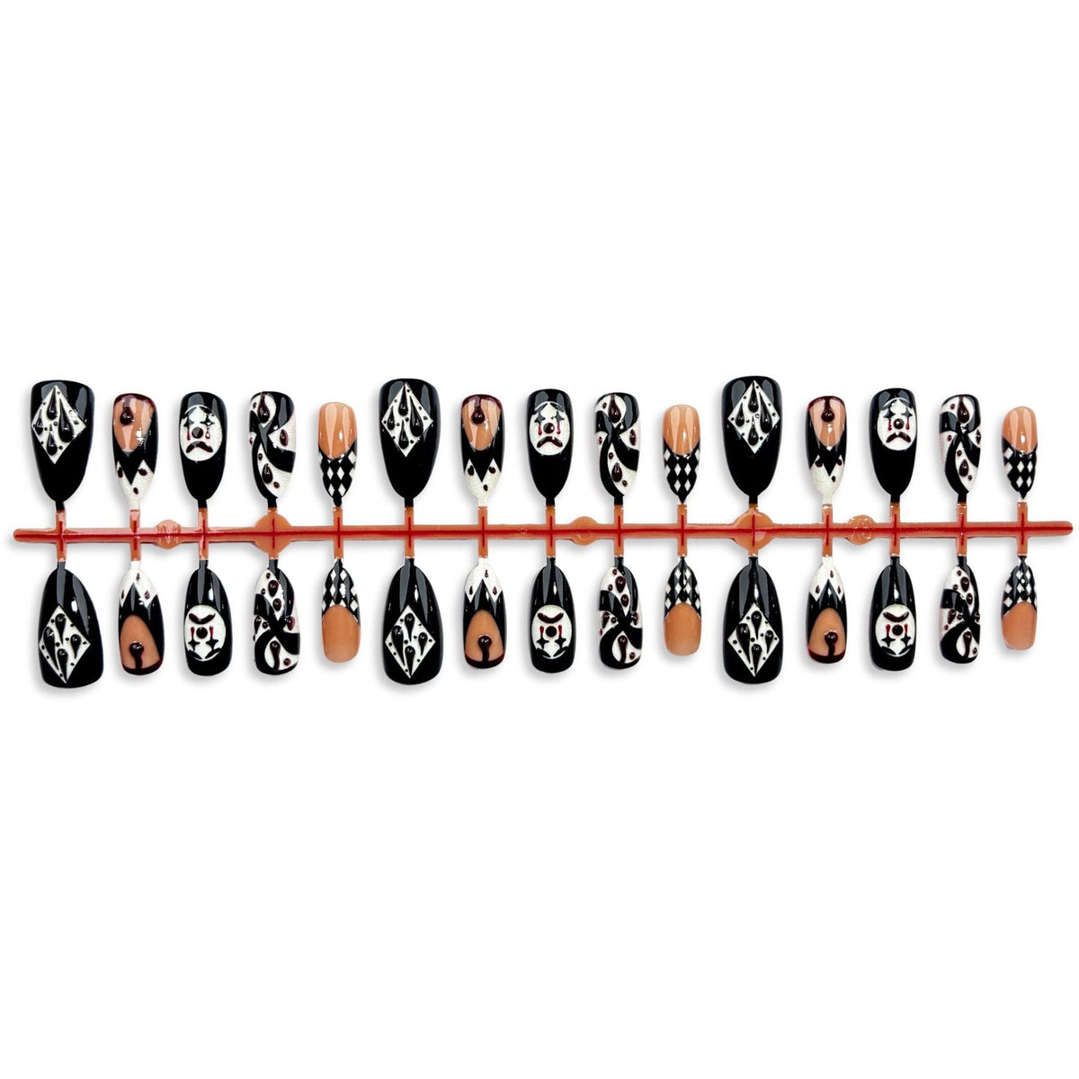 Artistic Press-On Nail Art Set with Theatrical Designs — product view 4
