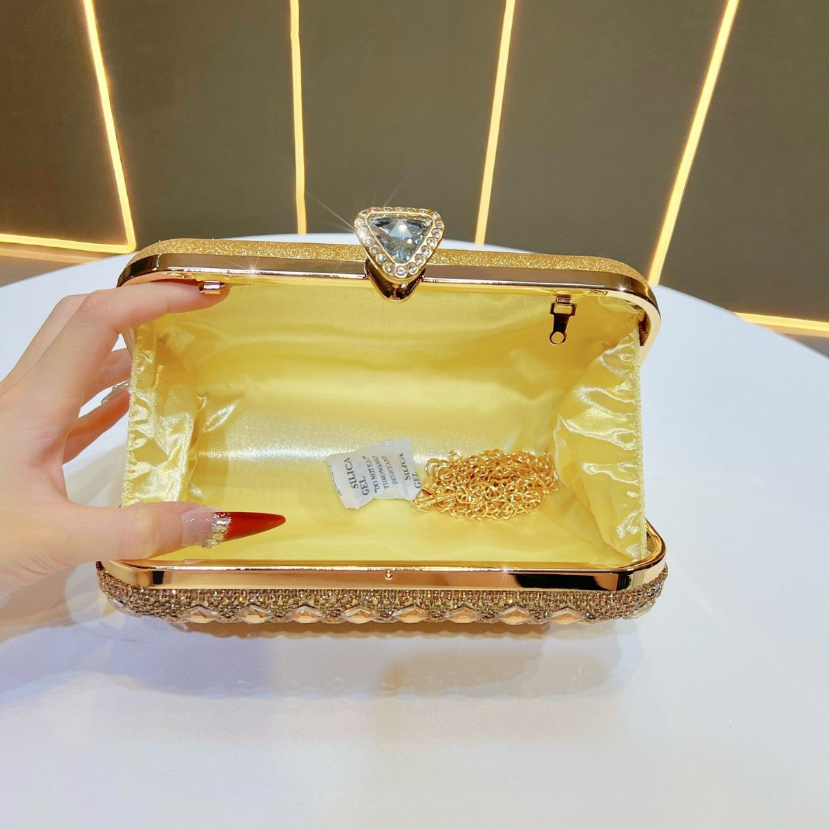 Crystal-Studded Evening Clutch — product view 3
