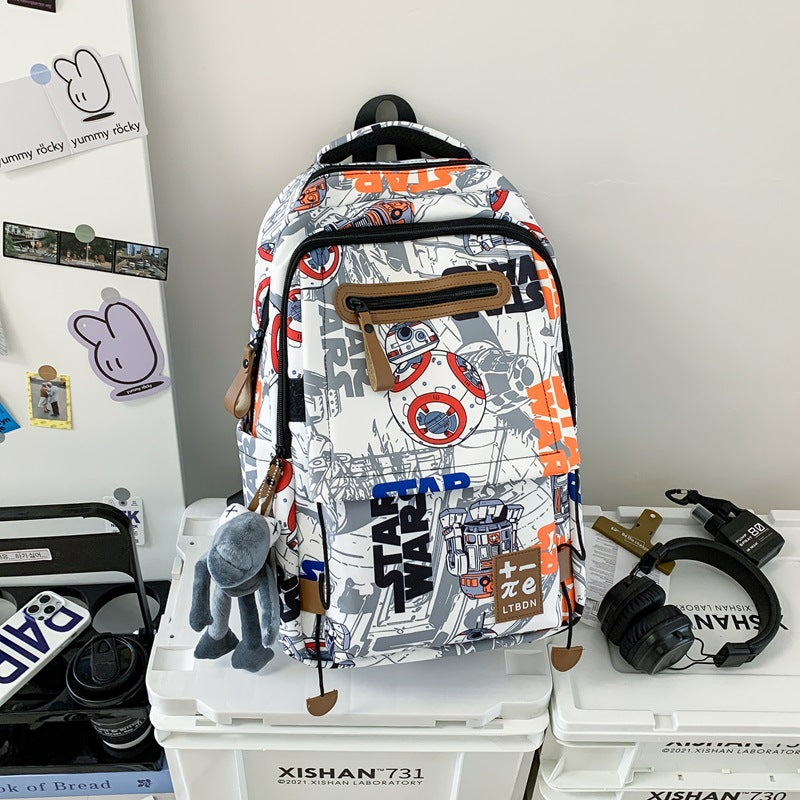 Fashionable Patterned Backpack LoungeYard — product view 7