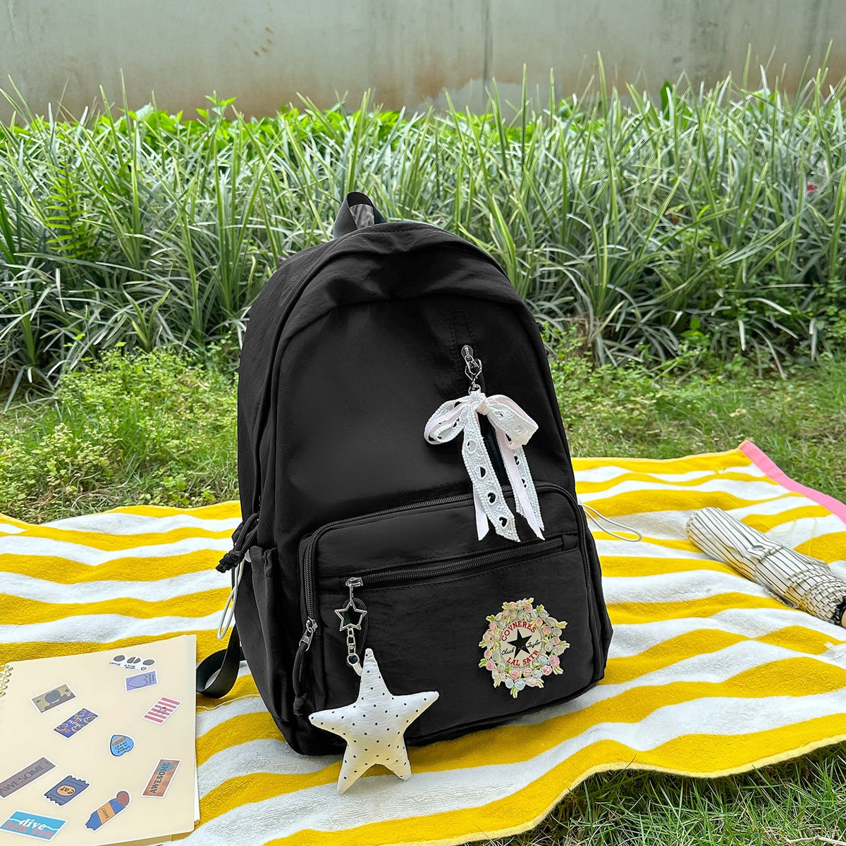 Functional Embroidered Backpack LoungeYard — product view 6