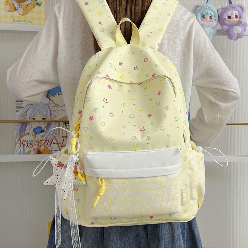Cute Star-Patterned Casual Daypack LoungeYard — product view 3