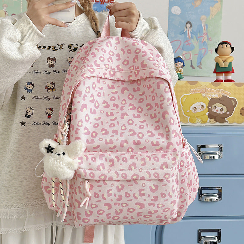 Cute Bunny-Ear Printed Backpack LoungeYard — product view 3