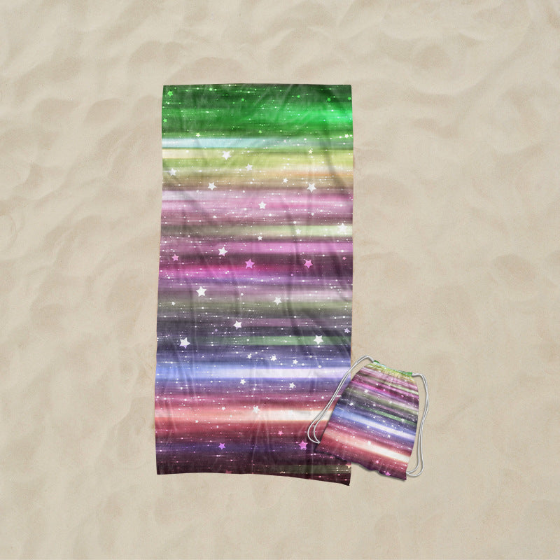 Beach towel with elaborate wave design LoungeYard — product view 5