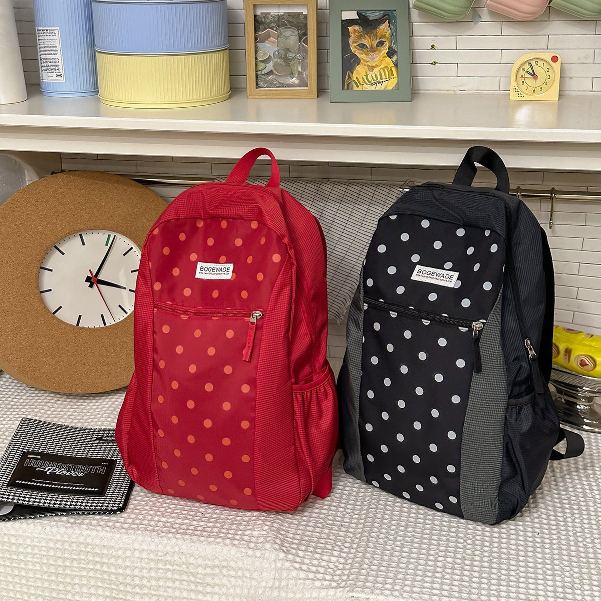Durable Polka Dot Backpack LoungeYard — product view 4