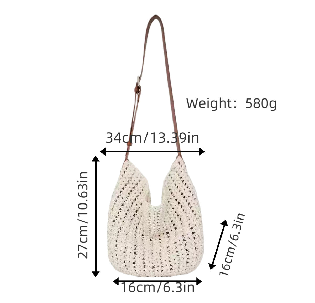 Hand-knotted shoulder bag LoungeYard — product view 6