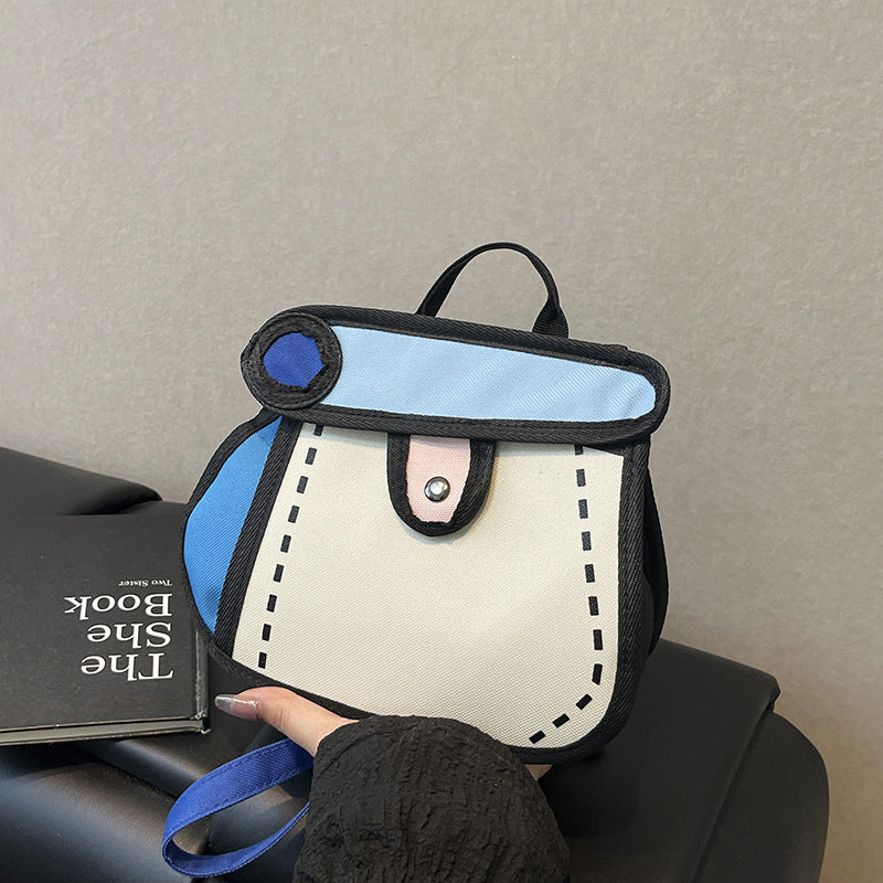 Trendy Cartoon-Style Mini Backpack LoungeYard — product view 2
