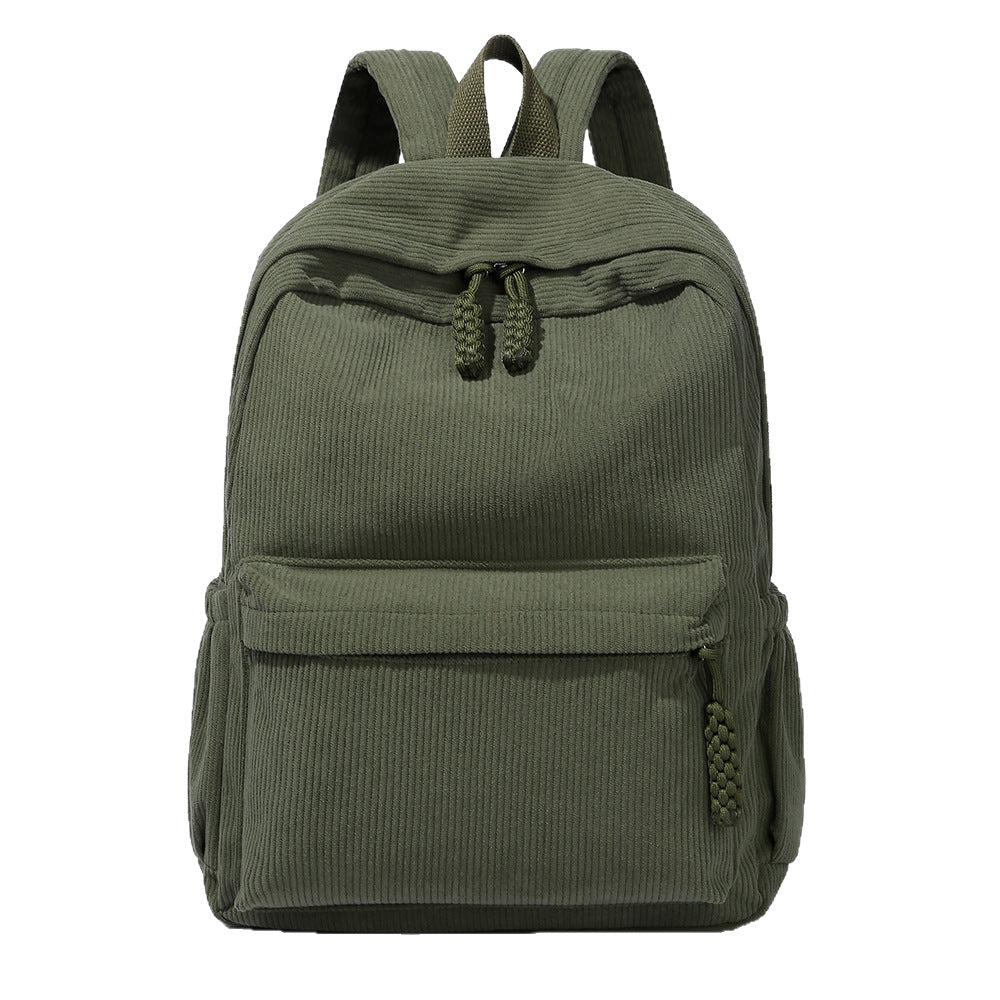 Casual Corduroy Backpack LoungeYard — product view 4